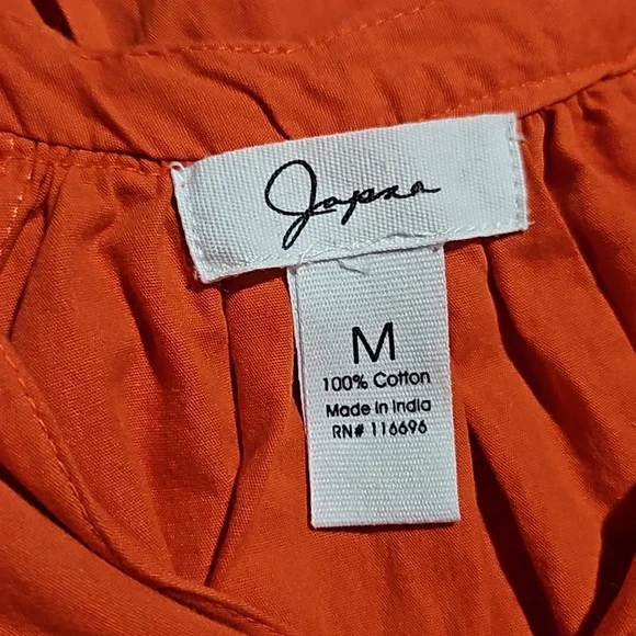 Japna | Orange Cotton Ruffled Mini Dress - Picture 4 of 6